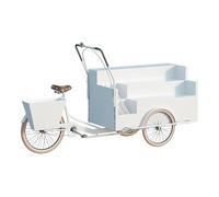 Chariot Ambulant De Vente De Produits Alimentaires,vélo Alimentaire,Chariot De Vente De Tricycle,Camion De Vente Mobile,Stand De Marché Nocturne De Café(White)