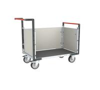Chariot avec 2 dossiers + 1 ridelle et plateau 1000x600 mm 500 kg - FIMM - 806724594