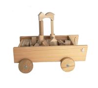 Chariot avec blocs en bois