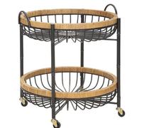 CHARIOT AVEC DOUBLE PANIER CEBU AVEC ROUES
