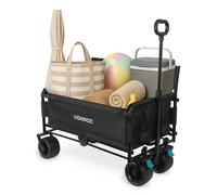 Chariot avec fonction banc - Pliable - 120 kg - 115 L | Noir