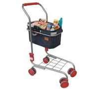 Chariot avec panier en jeans et 40 miniatures