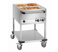 Chariot Bain Marie - 2 Bacs GN 1/1 avec Robinet - Bartscher