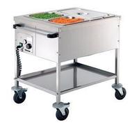 Chariot bain-marie 2x1/1GN chauffé sans eau G