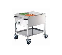Chariot bain-marie 2x1/1GN chauffé sans eau