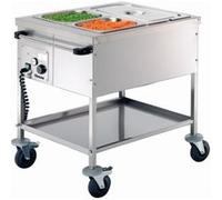 Chariot bain-marie 2x1/1GN chauffé sans eau G
