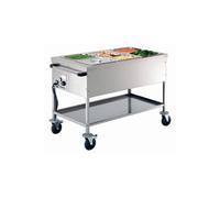 Chariot bain-marie 3x1/1GN chauffé sans eau