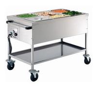 Chariot bain-marie 3x1/1GN chauffé sans eau
