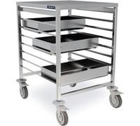Chariot Bas de Transport GN 2/1 Renforcé en Inox - - - Acier inoxydable 660x750x900mm