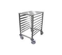 Chariot bas inox pour bacs GN1/1 - - - Inox8 niveaux x832mm