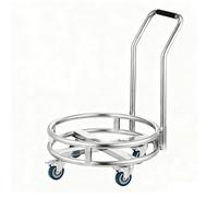 Chariot basculant en acier inoxydable pour déménagement de bouteilles de lait Pots et PackasDesign pour restaurants et cafés (57 x 57 x 21,5 cm)