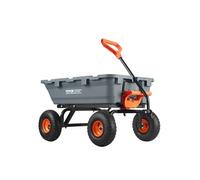 Chariot Benne Basculante Polyvalent Roues Tous Terrains 25,5cm Capacité 363kg