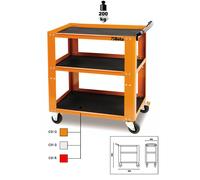 Chariot Beta C51 avec 3 étages porte outils et capacité de charge 200 kg orang