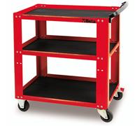 Chariot Beta C51 avec 3 étages porte outils et capacité de charge 200 kg rouge