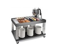 Chariot Buffet Cubic Noir pour 4 Bacs GN 1/1 - Pujadas - DM laquée