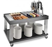 Chariot Buffet Cubic® Noir pour 4 Bacs GN 1/1 - Pujadas - DM laquée
