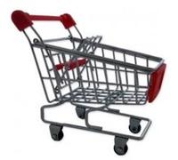 Chariot caddie range fournitures de supermarché miniature pour bureau rose Multi G