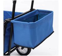 Chariot cargo pliable, poche arrière amovible en tissu Oxford, accessoires de chariot de courses pliable, poussée à la main portable pour le camping et l'extérieur