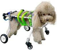 Chariot Chien Handicapé 4 Roues Pour Chiens De Chien Soutien Complet,Chariot De Réhabilitation Pour Animaux De Compagnie Pour Les Pattes Arrière/Avant Handicapées Fauteuil Roulant Pour Cat XXS