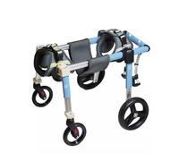 Chariot Chien Handicapé Fauteuil Roulant Confortable pour Chien - 2/ 4 Roues Réglables, Un Soutien Complet Protège la Récupération Des Bretelles de Jambe D'animal de Compagnie de Poitrine, Outils de S