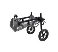 Chariot Chien Handicapé Fauteuil Roulant pour Chien avec Pattes Arrière Réglables et Grandes Roues, Harnais de Protection de Poitrine Souple, Attelles pour Pattes de Chat, Rééducation Des Animaux Hand