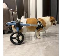 Chariot Chien Handicapé Fauteuil roulant pour chien pour pattes arrière petit chien, fauteuil roulant pour chat handicapé avec 2 pneus, remorque de vélo pour chien bleu rose pour corgi chihuahua(Blue,