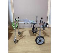 Chariot Chien Handicapé Fauteuil Roulant pour Promener un Chien à Support Complet 4 Roues, Chariot pour Chien à Mobilité Réglable pour les Pattes Avant et Arrière, Support pour Marcheur Assisté(Size L