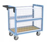 Chariot conteneur grillagé 250 kg - Avec ou sans toit et dimensions au choix