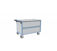 Chariot conteneur grillagé 500 kg - Avec ou sans toit et dimensions au choix