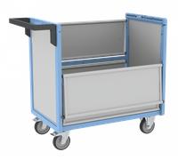 Chariot conteneur PP alvéolaire 250 kg - Avec ou sans toit et dimensions au choix