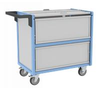 Chariot conteneur PP alvéolaire 250 kg - Avec ou sans toit et dimensions au choix