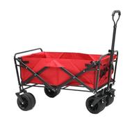 Chariot Courses Pliable Tout-Terrain à 4 Roues Le Camping, Le Jardinage, la pêche et Les Courses - Chariot Utilitaire Robuste et Portable Les activités Plein air