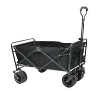 Chariot Courses Pliable Tout-Terrain à 4 Roues Le Camping, Le Jardinage, la pêche et Les Courses - Chariot Utilitaire activités Plein air et Transport Facile
