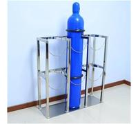 Chariot cylindrique en acier inoxydable pour stockage de gaz - Porte-réservoir de 8 à 10 L pour atelier et entreprise