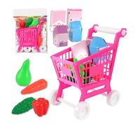 Chariot d'achat pour Enfants Trolley Play Set Charmant Chariot de Panier de Jouets fiables pour Les Enfants Jouant des rôles de rôle en Plastique