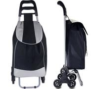 Chariot d'achat stable avec système de montée d'escalier - Transport facile et sac antisalissure