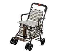 Chariot d'assistance multi-fonctionnel Walker Walker pliable Poussez et économisation d'espace de scooter avec roulettes