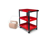 Chariot d'atelier BM TOOLS à 3 étages - Desserte, Plateaux de rangement pour outils, Servante, avec Distributeur de papier