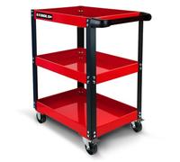 Chariot d'atelier BM TOOLS TOOLCART à 3 étages sur roulettes - Desserte, Plateaux de Rangement pour Outils, Servante, 150KG Max