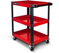 Chariot d'atelier BM TOOLS TOOLCART à 3 étages sur roulettes - Desserte, Plateaux de Rangement pour Outils, Servante, 150KG Max