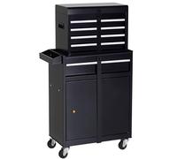 Chariot d'atelier DURHAND Armoire à Outils Caisse à Outils avec 5 tiroirs roulettes 360° Métal 60 x 28 x 104,5 cm