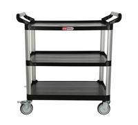 Chariot d'atelier - KS TOOLS - 890.0025F - Desserte à roulettes ouverte à 3 plateaux - Chariot à roulettes - Charge de 50kg/tiroirs