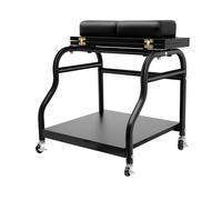 Chariot de bain de pieds - Chariot de bain de pieds avec 4 roues universelles - Chariot de bain de pieds portable à 2 niveaux - Pour manucure, bain de pieds, manucure et massage des pieds (noir)