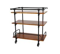 Chariot de bar à cocktail, chariot de camping, chariot de boissons, table d'appoint, vitrine, chariot utilitaire, 2 styles (B)