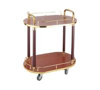 Chariot de bar mobile avec roues universelles, rail de sécurité et frein pour un transport et un rangement faciles