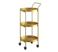 Chariot de bar rotatif en métal, support de service à plusieurs niveaux pour salon, décoration d'intérieur et présentation de boissons
