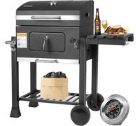 Chariot de barbecue au charbon de bois, plateau réglable, surface de cuisson de 578 pouces carrés