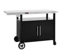 Royal Gourmet - Chariot de barbecue porte d'armoire, inox 85x50 cm, table d'appoint pliable 30x50