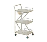 Chariot De Barbier, Chariot En Acier À 3 Niveaux, Support De Rangement D'outils En Bois, For Hôpitaux, Salons, Hôtels, Restaurants(Color 2)