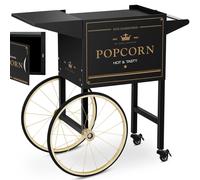 Chariot de base pour machine à popcorn avec meuble rétro 51 x 37 cm - noir et or